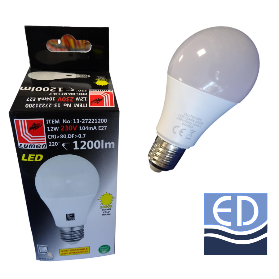 BEC LED 12W 230V E27 lumină caldă 13-27221200 DBL
