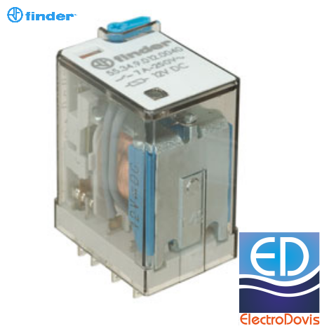 RELEU 7A/12V DC 4 contacte FINDER 55.34.9.012.0040