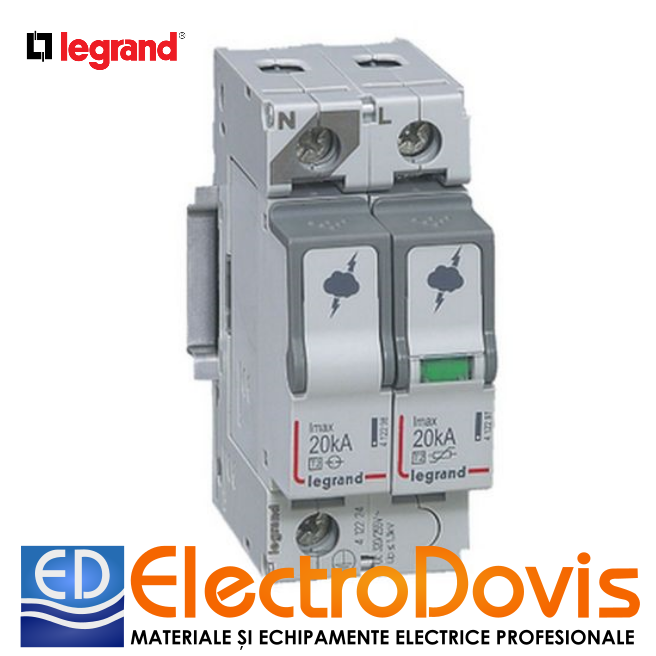DESC.DE supratensiune 2P 20kA T2 Legrand 412221 monofazat AC