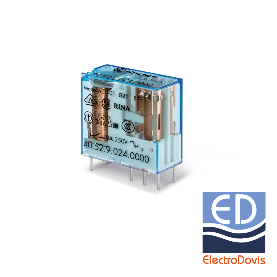 RELEU pentru C.I. 8A/24V DC 2 contacte FINDER 40.52.9.024.0000