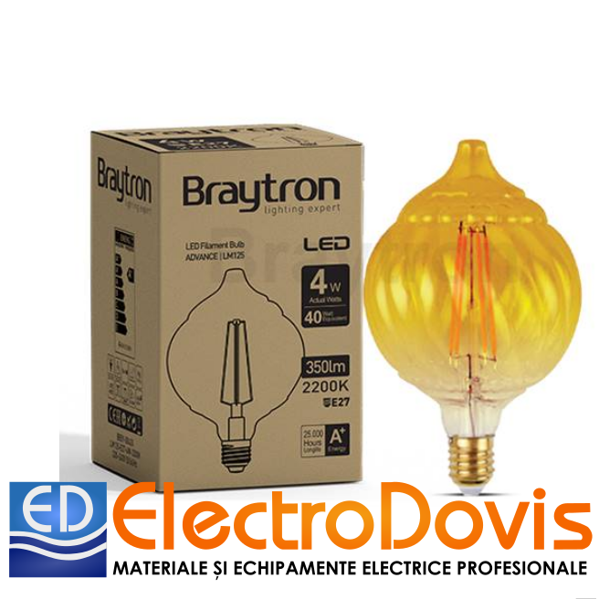 BEC LED DECO 4W 230V BB59 E27 2200K 350lm LM125