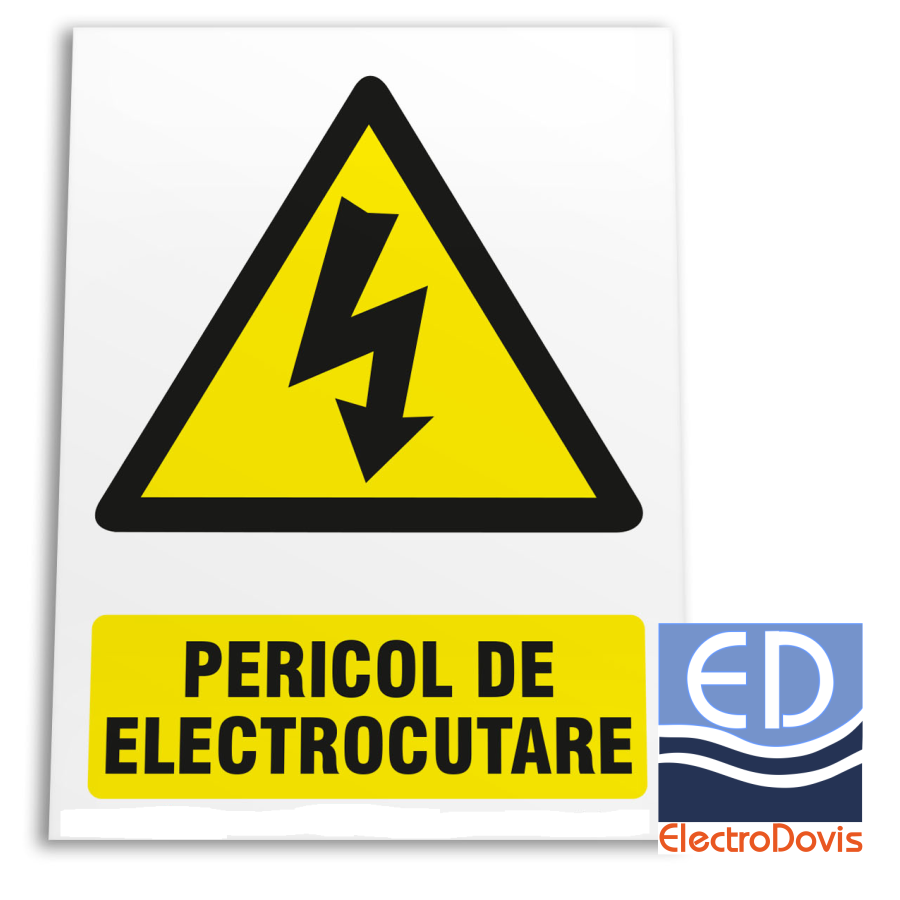 ETICHETA AVERTIZARE 20x30 pericol de electrocutare A0101