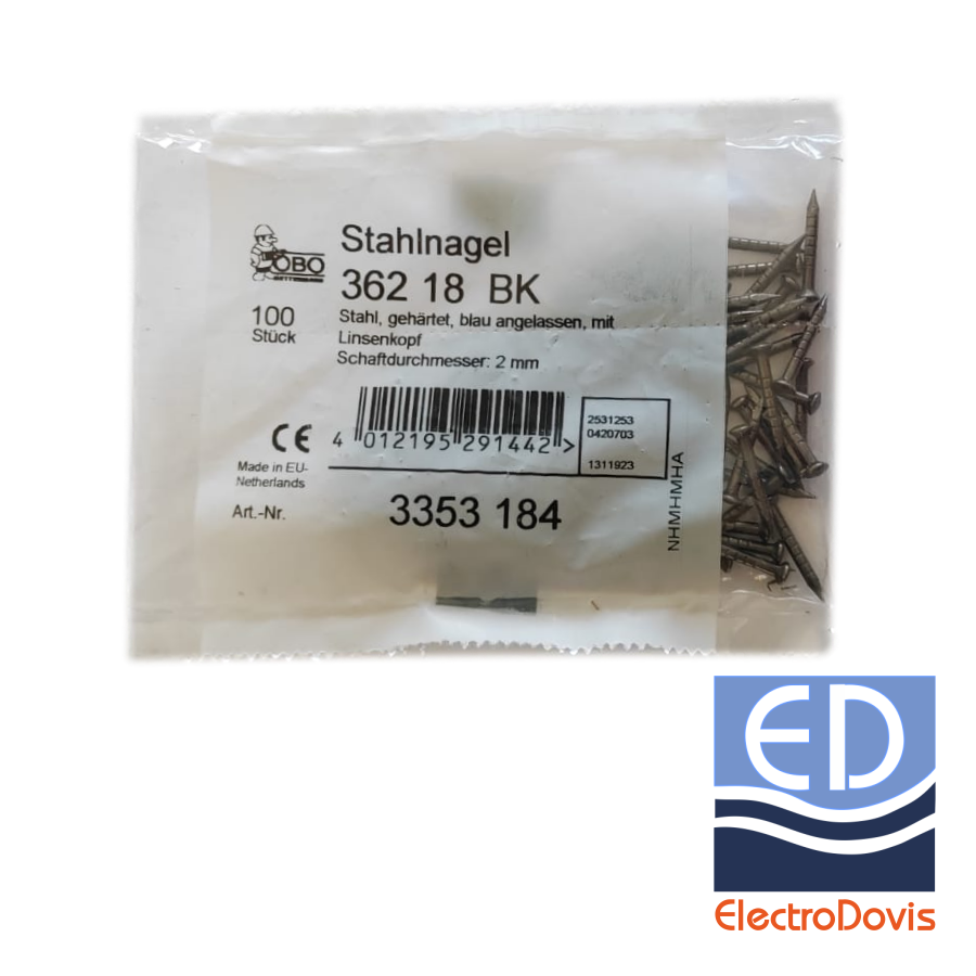 Cui otel 2x18mm 3353184 Obo