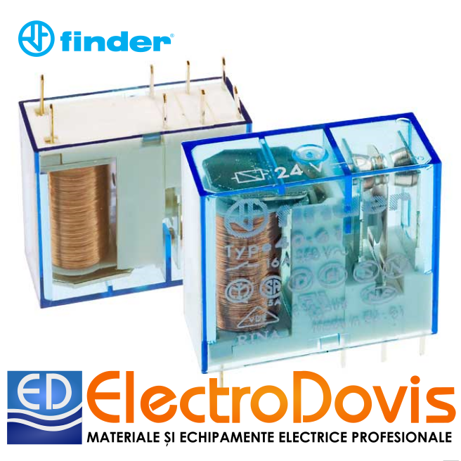 RELEU pentru C.I. 16A/24V DC 1 contact Finder 40.61.9.024.0000