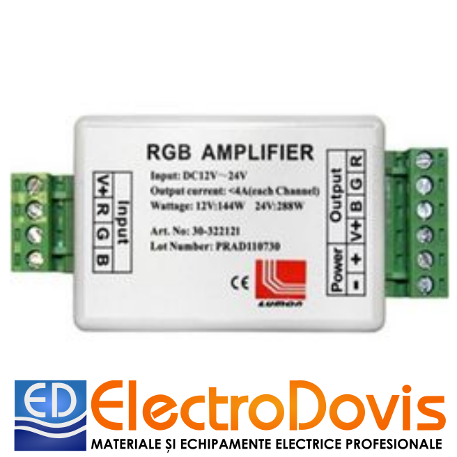 AMPLIFICATOR pentru banda led 12/24V 12A (pentru LED RGB) 30-322121