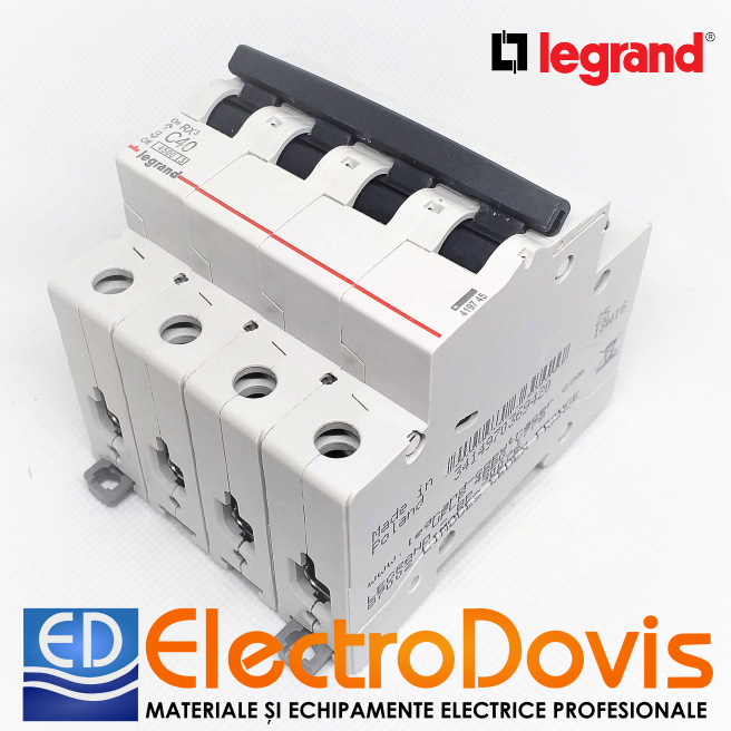 Întrerupător automat tetrapolar RX3 40A 4.5kA 419745 Legrand