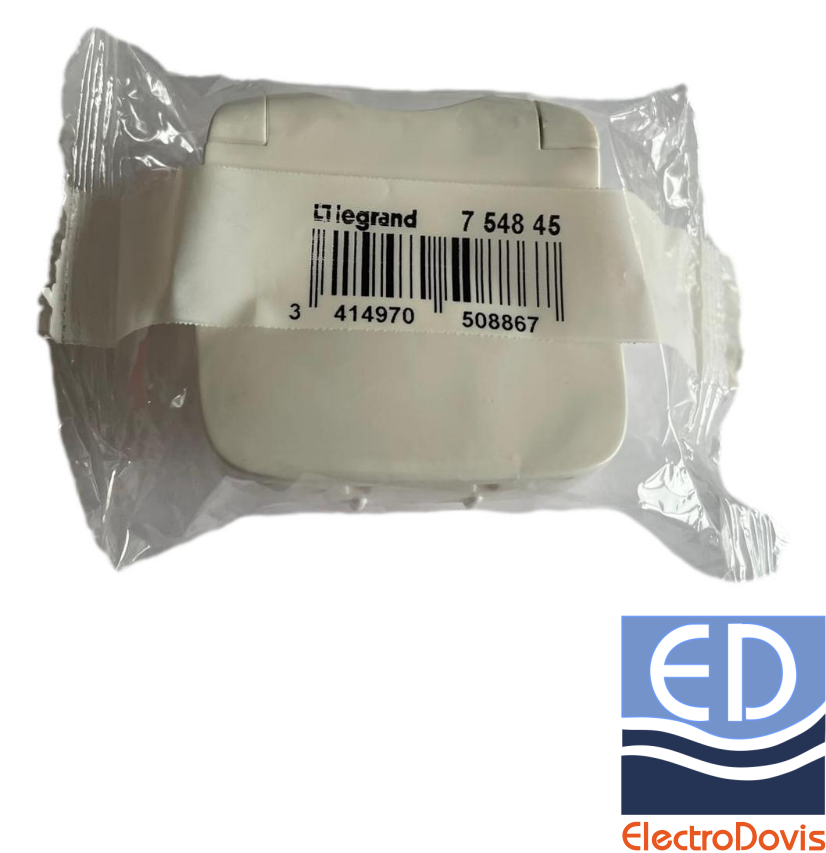 CLAPETA Priza cu capac Valena Allure alba 754845