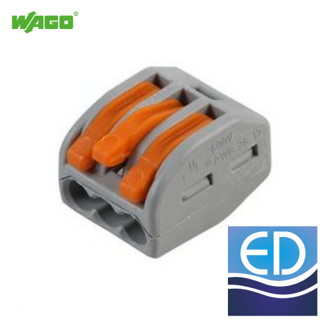 CLEMA legătură 3poli 3x2,5-4mm 222-413 (cabl.litat) WAGO