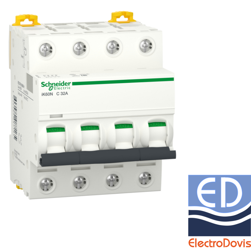 Întrerupător automat tetrapolar 4P 32A C 6kA Schneider