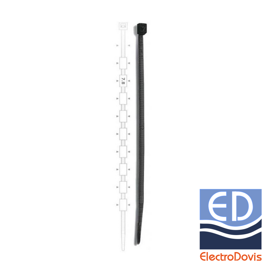 CRAVATA CABLU 240x7.5 neagra Elematic