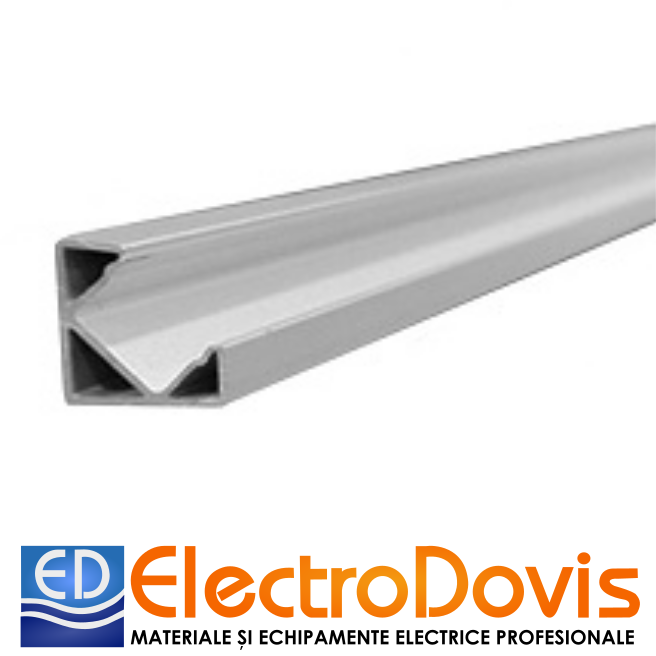 PROFIL ALUMINIU aparent 90* pentru banda led maxim 11mm 2m 30-05702