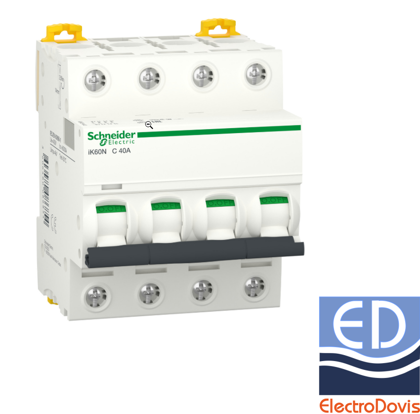 Întrerupător automat tetrapolar 4P 40A C 6kA A9K24440 Schneider