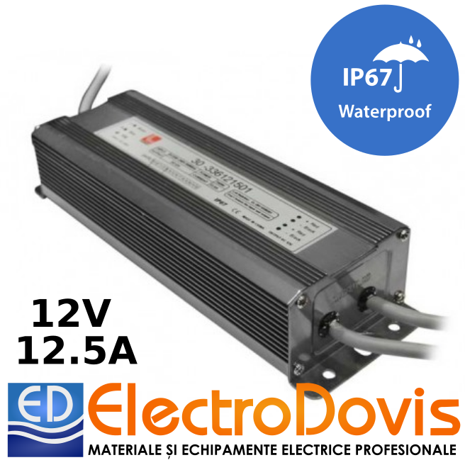 ALIMENTATOR 12.5A 12V 150W IP67 DAB 30-336121501