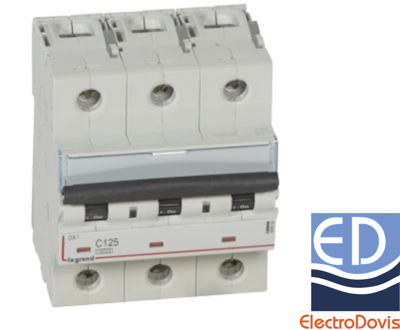 Întrerupător automat tripolar 125A 3P/C/10kA Legrand 408664