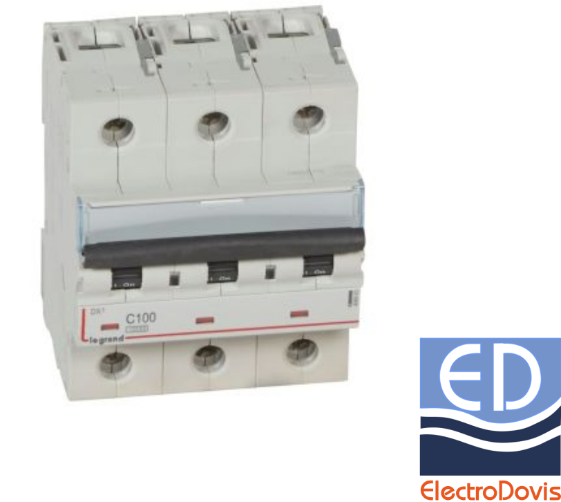 Întrerupător automat tripolar 100A 3P/C/10kA Legrand 408663