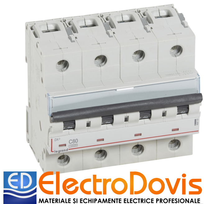 Întrerupător automat tetrapolar R DX3 80A 10kA 408703 Legrand