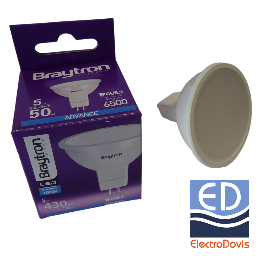 BEC SPOT LED 5W 230V SMD MR16 lumină rece 6500K SPV