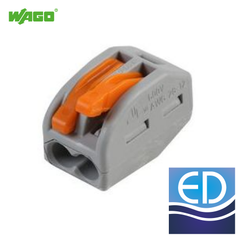CLEMA legătură 2poli 2x0.08-2.5mm 222-412 (cabl.litat) WAGO