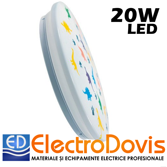 APLICA LED rotundă 20W Kidi DINO 4000k IP44 STRUHM