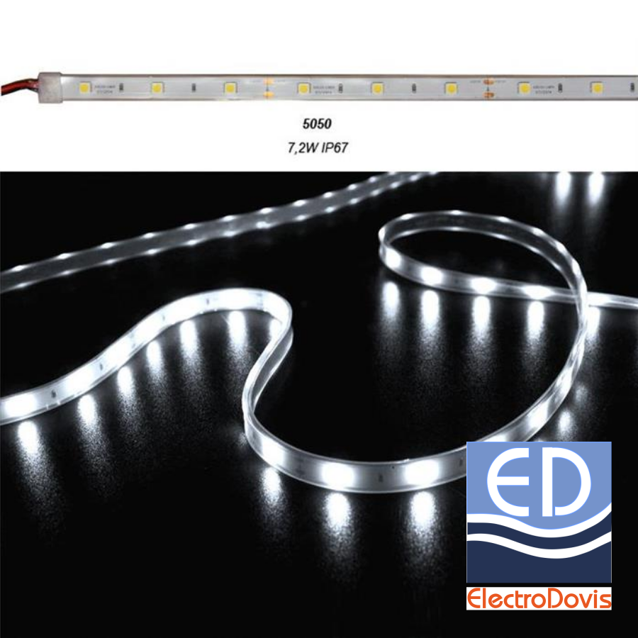 BANDA LED ALB-RECE 7.2W/M 12V IP67 30Led/m 5m 30-3412220 LUMEN