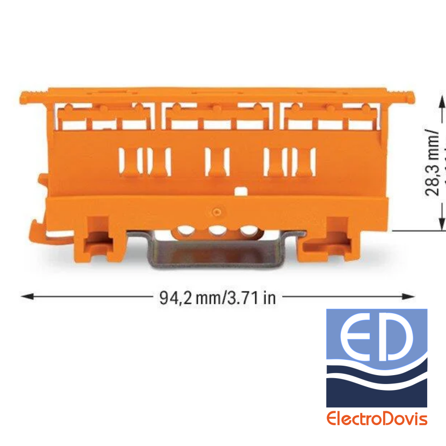 DISPOZITIV MONTAJ 221-510 WAGO pentru seria 221 6mmp - pentru sina DIN
