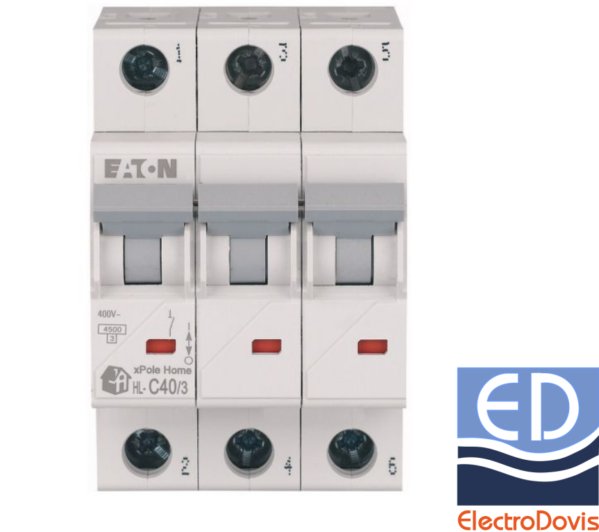 Întrerupător automat tripolar 40A HL-C40/3 4.5kA Eaton