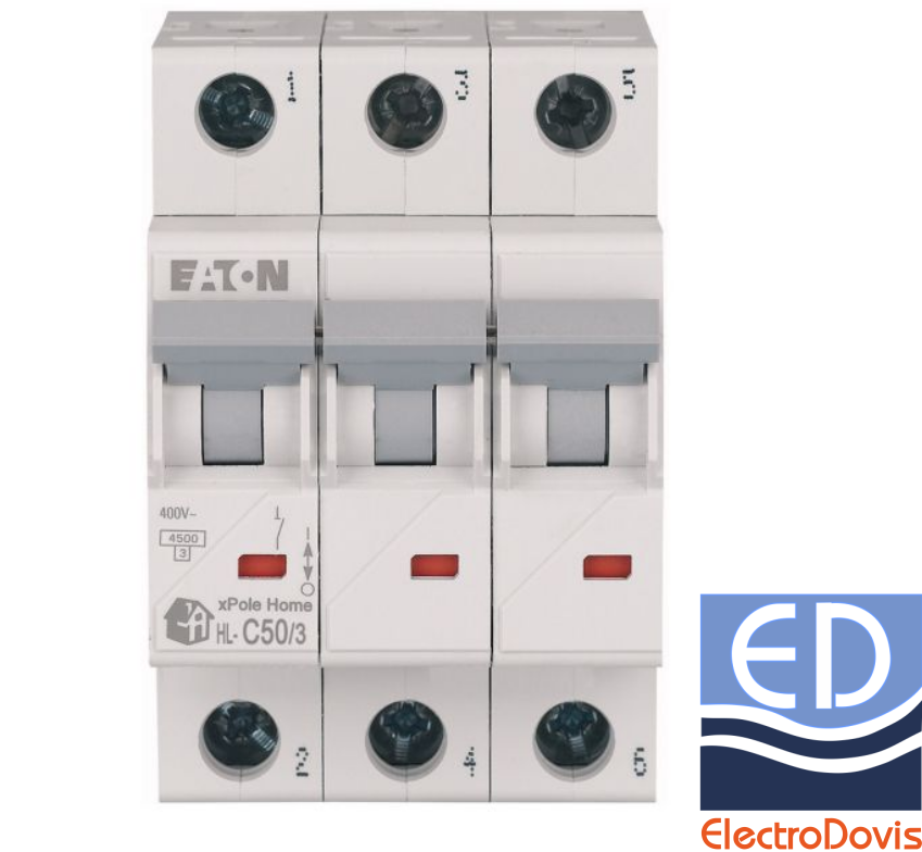 Întrerupător automat tripolar 50A HL-C50/3 4.5kA Eaton