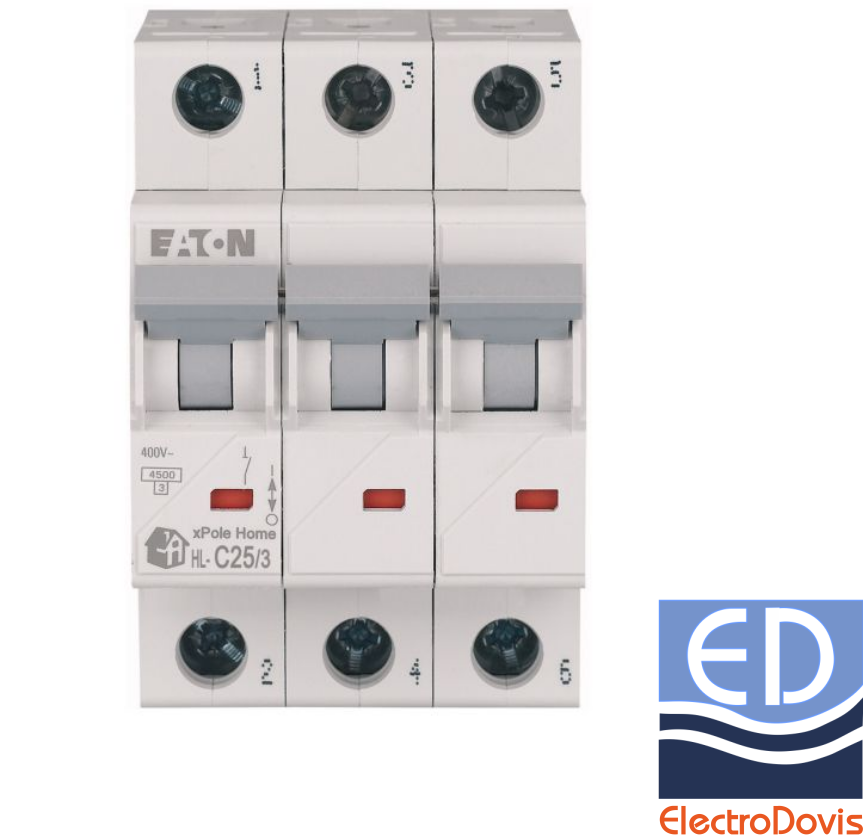 Întrerupător automat tripolar 25A HL-C25/3 4.5kA Eaton