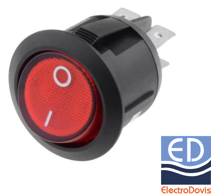 INTRERUPATOR 4 POLI ROTUND 250V 10A ILUMINABIL