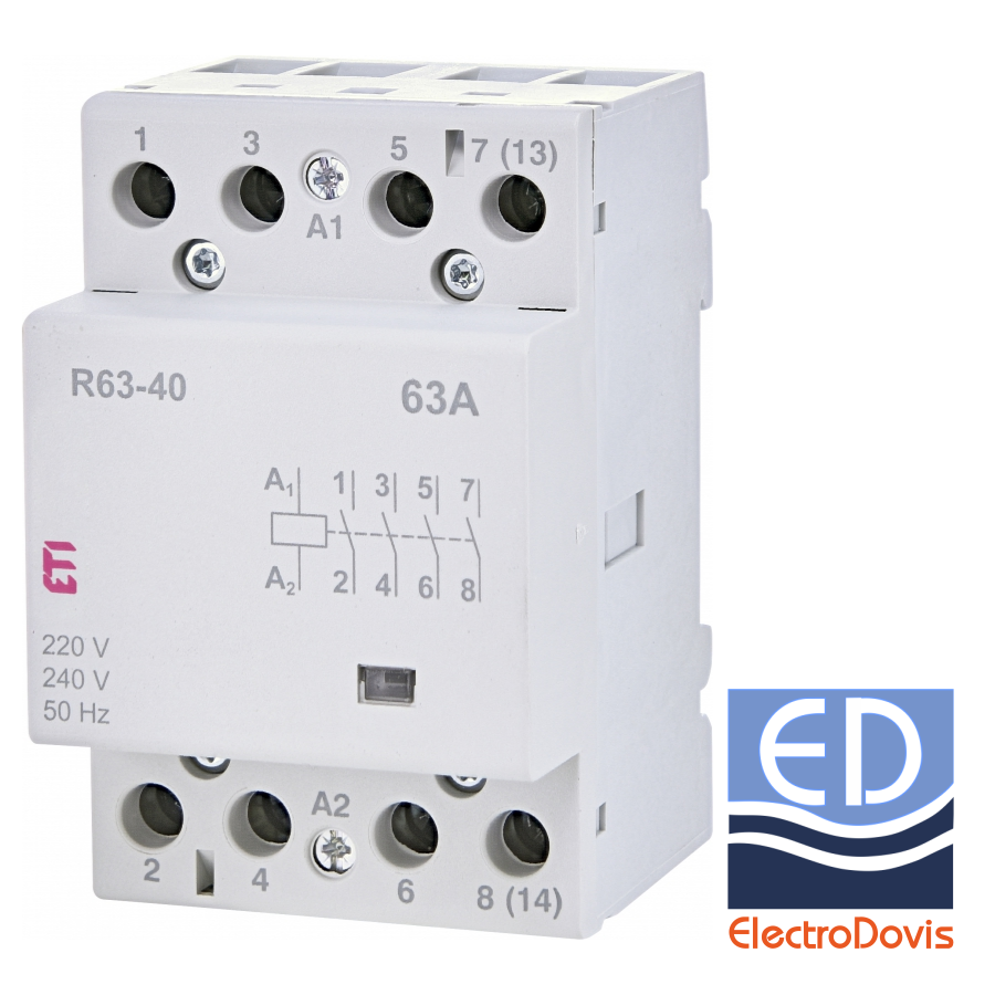 CONTACTOR 63A / 4poli 230V AC R63-40 Eti 002463450