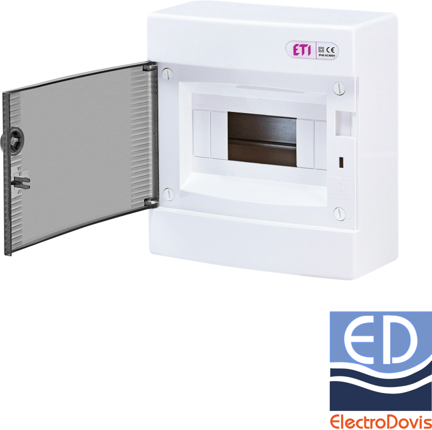 TABLOU 8M pentru IP40 include bara de nul ETI 001101000