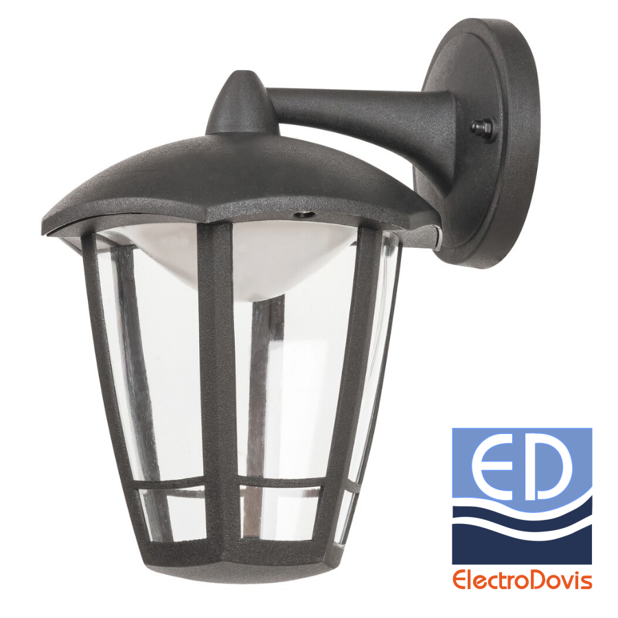 LAMPA LED DE PERETE 8W 3000k 500lm IP44 negru mat SORRENTO 8125