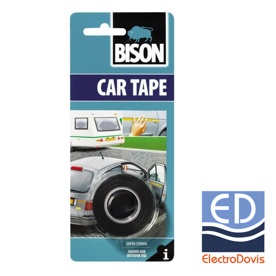 BANDA DUBLU ADEZIVA auto 19mmX1.5m pentru exterior BISON