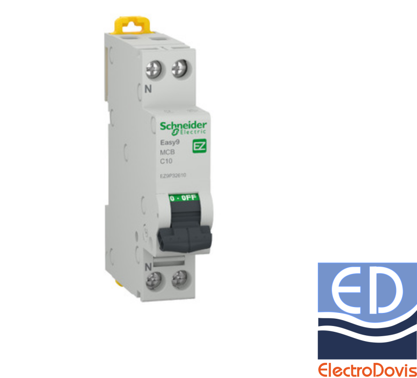 Întrerupător automat F+N EZ9 curba C 10A 4.5kA Schneider EZ9P32610