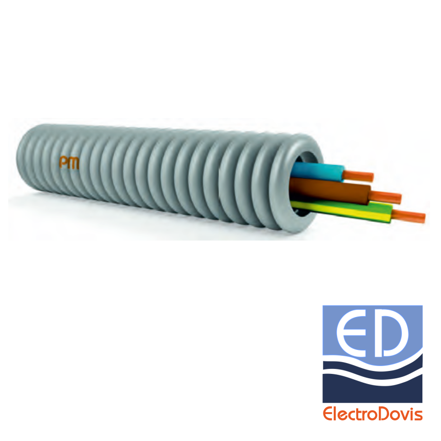 TUB FLEXIBIL PRECABLAT 16mm GRI halogen free + FY 3X2.5 100m/colac SCAME A1U25BMT