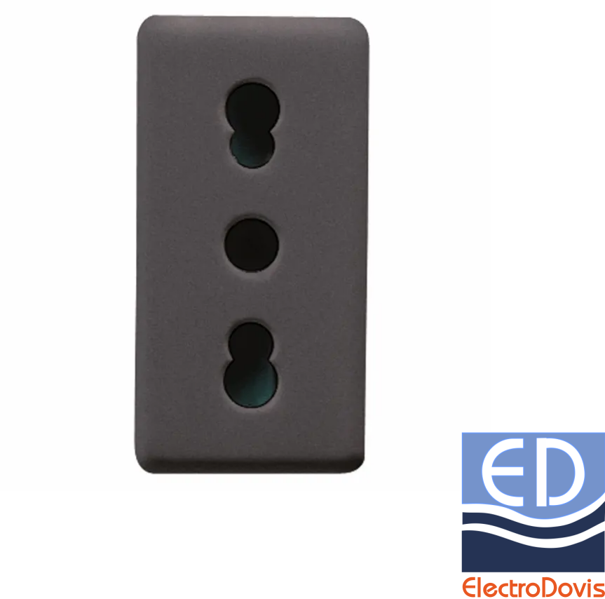 PRIZA 10/16A bivalentă NEAGRA ITA. GW21203