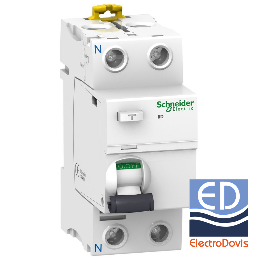 Întrerupător diferențial 1P+N 25A/ 30mA RCCB tip A Schneider - A9R21225