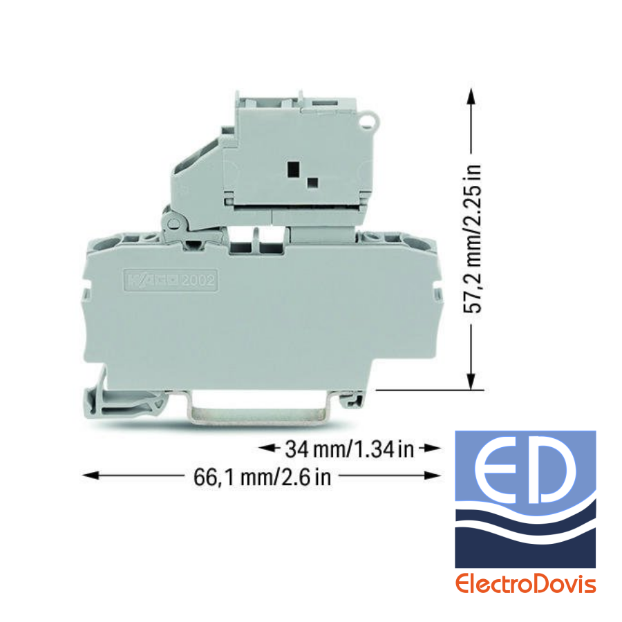 Clema sina din cu portfuzibil 5x20 2002-1611 WAGO