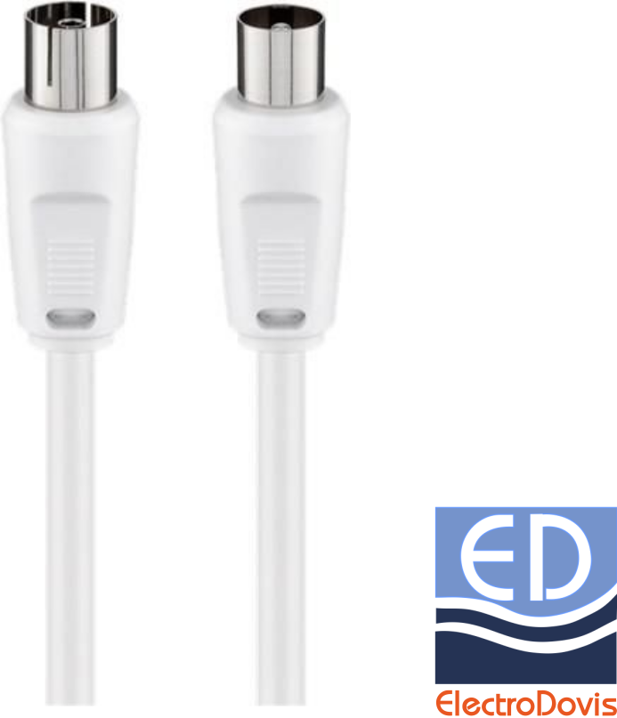 CABLU COAXIAL TV TATA-MAMA 2.5 M ALB GBAY