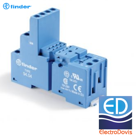 SOCLU BORNE 10A/250V 94.04SMA FINDER pentru seria 55