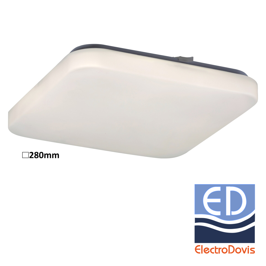 PLAFONIERA LED 20W 4000k 1400lm alba IP20 ROB 2286 patrata
