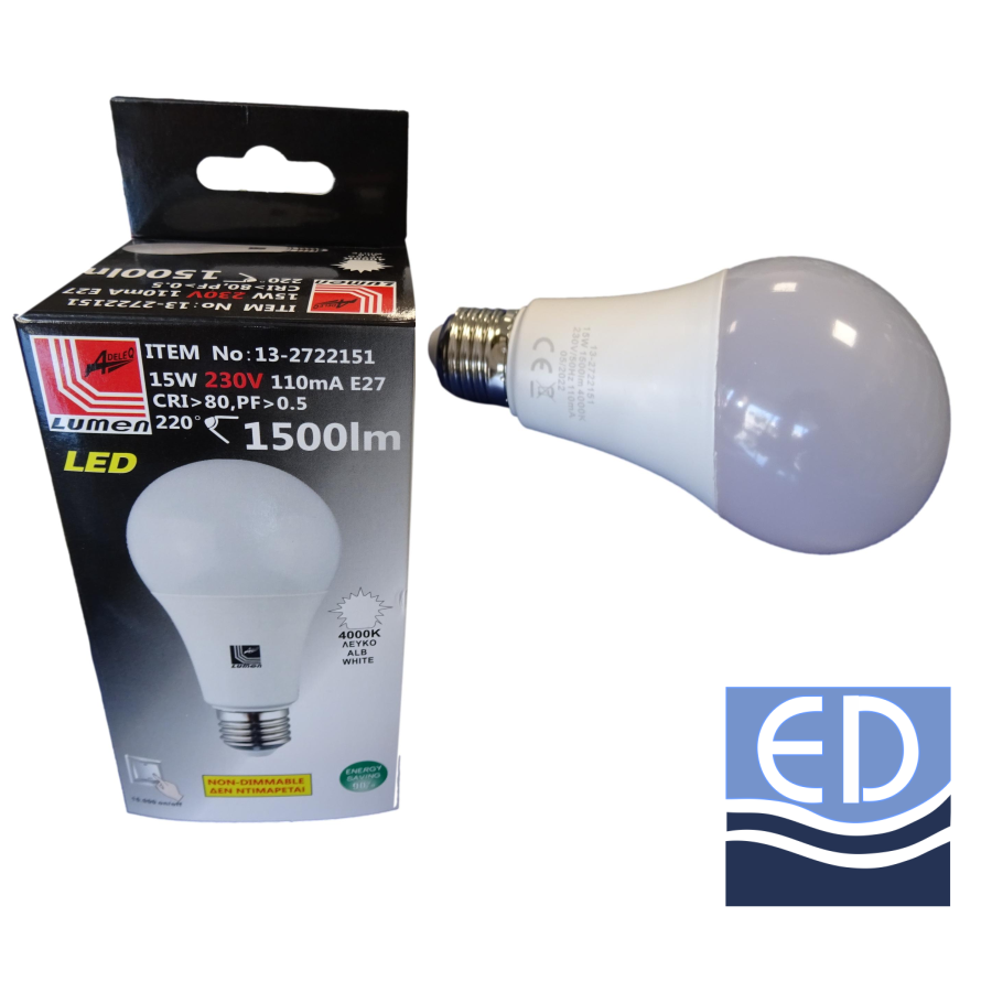 BEC LED 15W 230V E27 lumină zilei 13-2722151 Lumen 1500lm