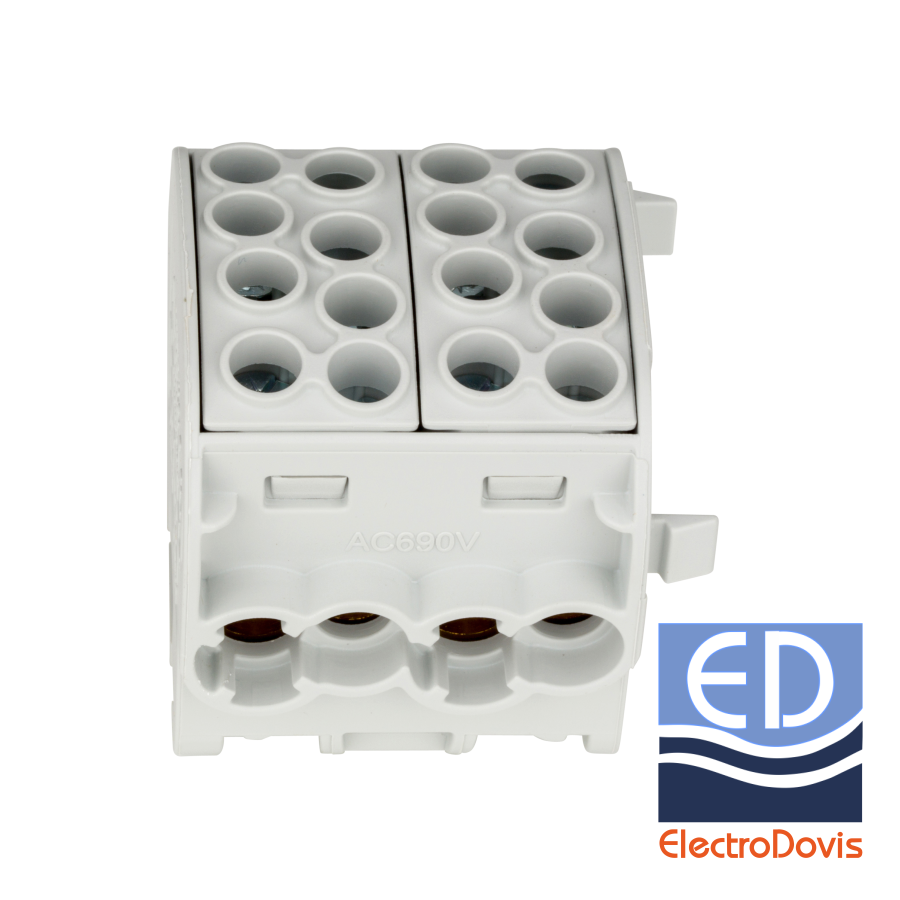 CLEMA DERIVATIE 35mmp 4intrari 4iesiri (bloc barete) gri IK026212 Schrack