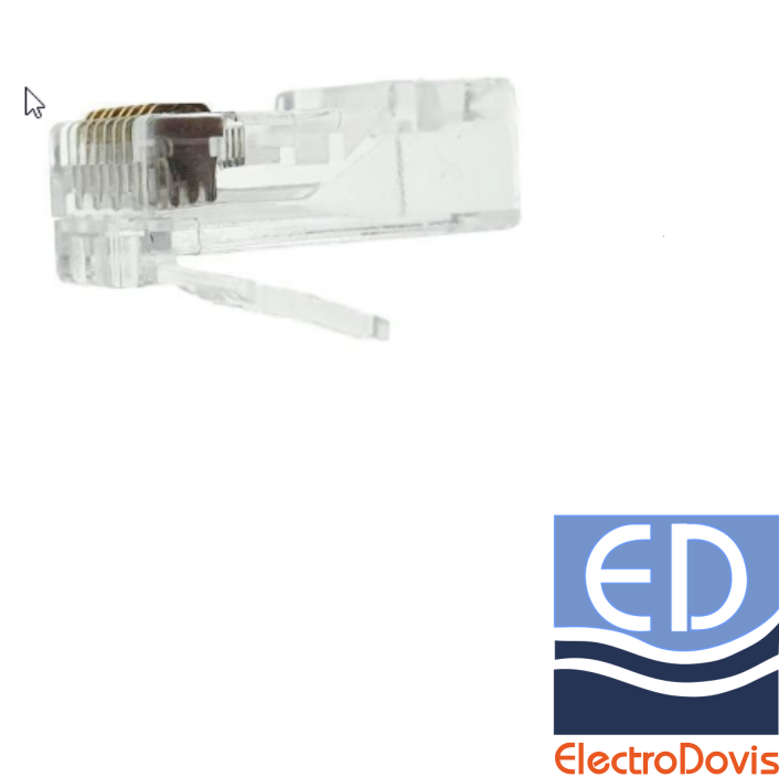 CONECTOR neecranat UTP cat.6 RJ45 (8P8C) pentru cablu rotund 028-163