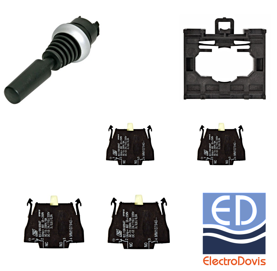 JOYSTICK 4 pozitii cu revenire Schrack MM279417 cu 4ND+4NI si dispozitiv cuplare
