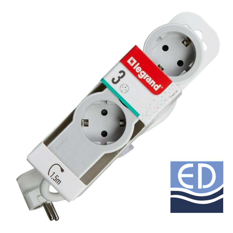 prelungitor 1,5M 3PRIZE 694549 Legrand NOU