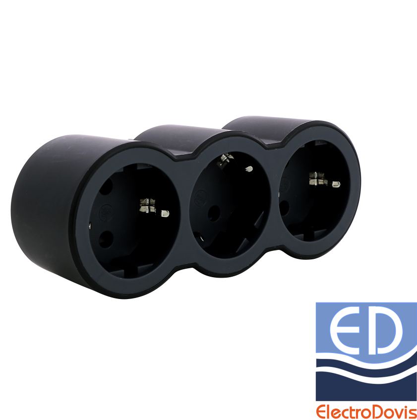 ADAPTOR SUKO/3 IESIRI CP NEGRU 694519 Legrand NOU (vechi 50656)