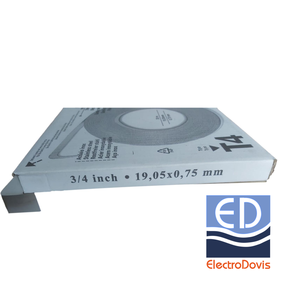 BANDA INOX AISI201 T4-3/4" 30m m.847613 - DS 3230/2 LDT enel