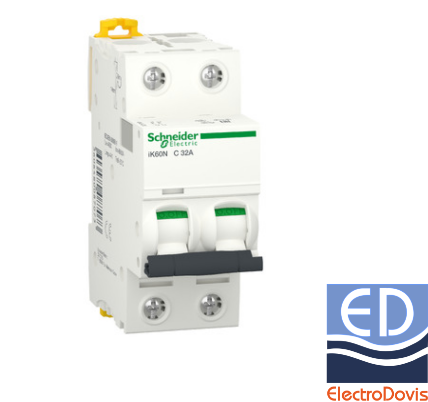 Întrerupător automat bipolar 32A curba C 6kA A9K24232 SCHNEIDER