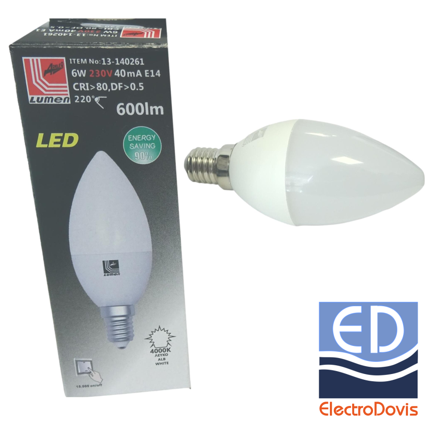 BEC LED 6W lumanare E14 lumină zilei 13-140261 DBL